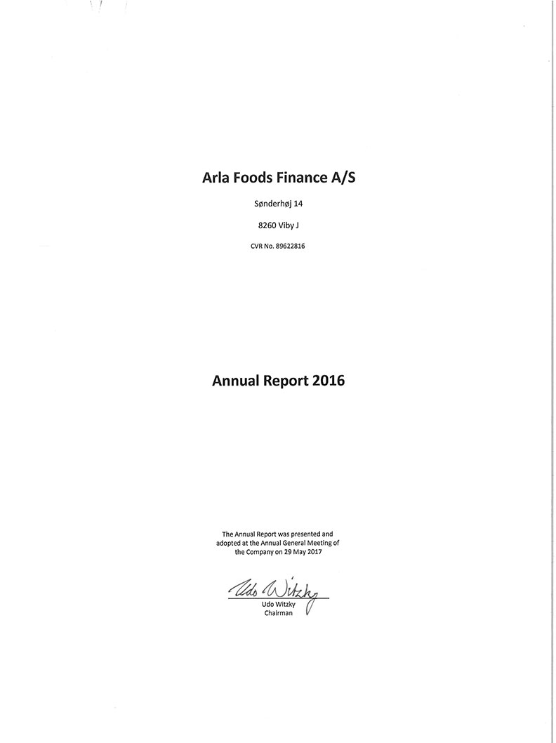 Arla Foods Finance A/S 2016